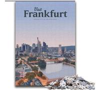 Jigsaw Puzzles for Adults 1000 Jigsaws Visit Frankfurt Challenging Game And Family Play for Is Ideal As A Gift for The Whole Family (38x52cm) 1000pcs