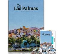 Jigsaw Puzzles for Adults 1000 Jigsaws Visit Las Palmas,Challenging Game And Family Play Educational Game for Birthday,Chrismas (75x50cm)