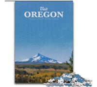 Jigsaw Puzzles for Adults 1000 Jigsaws Visit Oregon,Learning Educational Toys Family Games Suitable for Desktop Decoration 50x75cm