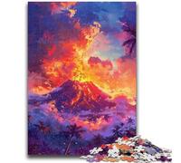Jigsaw Puzzles for Adults 1000 Jigsaws Volcanic Eruption Oil Painting Educational Games Home Decoration Educational Game for Birthday, Chrismas 26X38CM