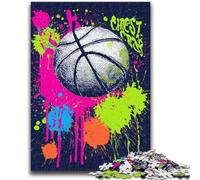 Jigsaw Puzzles for Adults 1000 Jigsaws Watercolor Basketball Educational Games Home Decoration for Is Ideal As A Gift for The Whole Family 50x75cm