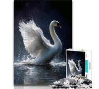 Jigsaw Puzzles for Adults 1000 Jigsaws White Swan,Challenging Game And Family Play with Matching Poster And Trivia Sheet (75x50cm)