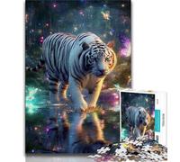 Jigsaw Puzzles for Adults 1000 Jigsaws White Tiger,Family Activity Fun at Home Activities,Birthday Present,Travel Gifts (75x50cm)