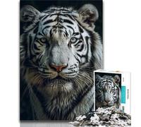 Jigsaw Puzzles for Adults 1000 Jigsaws White Tiger,Family Activity Fun at Home Activities,Birthday Present,Travel Gifts (75x50cm)
