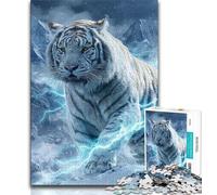 Jigsaw Puzzles for Adults 1000 Jigsaws White Tiger,Family Activity Fun at Home Activities,Birthday Present,Travel Gifts (75x50cm)