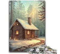 Jigsaw Puzzles for Adults 1000 Jigsaws Winter Cabin Educational Games Home Decoration for Is Ideal As A Gift for The Whole Family 26x38cm