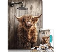 Jigsaw Puzzles for Adults 1000 Jigsaws Yak Taking A Bath,Educational Games Home Decoration for Is Ideal As A Gift for The Whole Family 38x52cm
