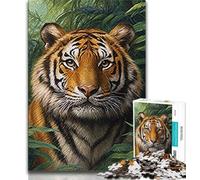 Jigsaw Puzzles for Adults 1000 Jungle Tiger 1000 Pieces for Adults,Challenging Family Activity Games DIY Toy for Home Wall Decor Gifts 38x26cm