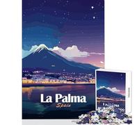 Jigsaw Puzzles for Adults 1000 La Palma, Spain at Night Puzzle For Teenagers Stress Reliever Every Piece Is Unique - for Is Ideal As A Gifts (50x75cm)