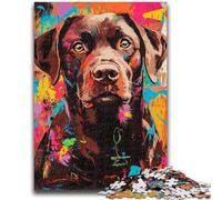 Jigsaw Puzzles for Adults 1000 Labrador Retriever Oil Painting 1000 Pieces for Teenagers,Educational Stress Relief Toy Gifts for Friends And Family (38x26cm)