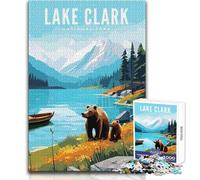 Jigsaw Puzzles for Adults 1000 Lake Clark National Park Educational Games Difficult Challenge Educational Toy Size 38x26cm