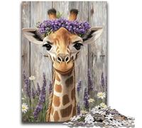 Jigsaw Puzzles for Adults 1000 Lavender Giraffe Teenager Jigsaw,Challenging Game Toys Wall Decoration Unique Birthday And Xmas Gifts (38x26cm)
