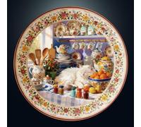 Jigsaw Puzzles for Adults 1000 - Lazy Cat in Kitchen, 67.5 x 67.5cm Blue Card Challenging Puzzle, Colorful Puzzles for Home Decor, Birthday for Family Friends