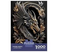Jigsaw Puzzles for Adults 1000 Legendary Black Dragon Adult Jigsaw Puzzle Toy Wall Decor Difficult Challenge Educational Challenge 52x38cm/1000pcs