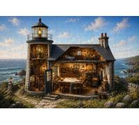 Jigsaw puzzles for adults 1000 Lighthouse Keeper Cottage Wooden Puzzle