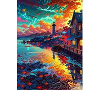 Jigsaw Puzzles for Adults 1000 Lighthouse Landscape, Puzzle Games, Impossible Puzzle, Puzzles for Adults 1000 Pieces for Wall Decoration and Gifts, 29.5 x 19.7 inch