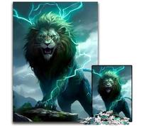 Jigsaw Puzzles for Adults 1000 Lion in ThunderJigsaw Puzzles for Adults Intricate Design for Teenagers DIY Decor And BrainBoosting Fun 1000 PCS(75x50cm)