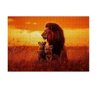 Jigsaw Puzzles for Adults 1000 Lion Jigsaws 1000 Pieces for Adults Wooden Sunset Puzzle Games, Classic Educational Challenging Game for The Whole Families Decompression, Rome Decor Gifts 75x50cm I-09