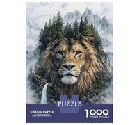 Jigsaw Puzzles for Adults 1000 Lion The Royal Watcher of The Verdant Realm Puzzle for Adults Relaxing Games But Fun And Humorous Challenging To Complete 38x26cm/1000pcs