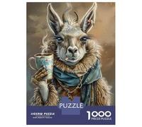 Jigsaw Puzzles for Adults 1000 Llama Art Print - Funny Animal Jigsaw for Adults Relaxing Games Pattern Assembly Gifts for Friends And Family 38x26cm/1000pcs