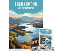 Jigsaw Puzzles for Adults 1000 Loch Lomond National Park Puzzle For Teenagers Stress Reliever Every Piece Is Unique - for Is Ideal As A Gifts (38x26cm)