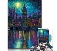 Jigsaw Puzzles for Adults 1000 London at Night Teenager Jigsaw,Challenging Game Toys Wall Decoration Unique Birthday And Xmas Gifts 38x26cm