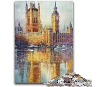 Jigsaw Puzzles for Adults 1000 London Paris Big Ben Family Game Stress Reliever Difficult Challenge Secret Santa Gifts 26x38cm