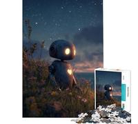 Jigsaw Puzzles for Adults 1000 Lonely Robot on A Hill Challenging Game Toys Relaxing Games Family Activities Gifts For Birthdays (Size 75x50cm)