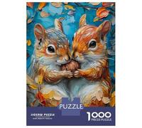 Jigsaw Puzzles for Adults 1000 Love of Squirrels Adult Jigsaw Puzzle Toy Wall Decor Difficult Challenge Educational Challenge 38x26cm/1000pcs
