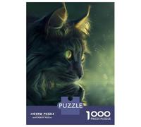 Jigsaw Puzzles for Adults 1000 Magical Cat In The Dark Jigsaw for Adults Relaxing Games Pattern Assembly Gifts for Friends And Family 38x26cm/1000pcs