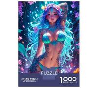 Jigsaw Puzzles for Adults 1000 Magical Flower Anime Girl Adult Jigsaw Puzzle Hands-on Game Precision Cutting Gifts for Friends And Family 38x26cm/1000pcs