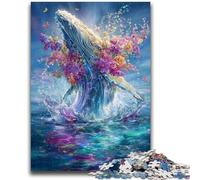 Jigsaw Puzzles for Adults 1000 Magical Whale Adult Jigsaw,Fun Games Every Piece Is Unique - Challenging Family Fun Game (38x26cm)