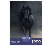 Jigsaw Puzzles for Adults 1000 Majestic Black Horse Puzzles for Adults DIY Toys Pattern Assembly Gifts for Friends And Family 70x50cm/1000pcs