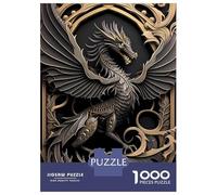 Jigsaw Puzzles for Adults 1000 Majestic Dragon Monarch Puzzles for Adults DIY Toys Pattern Assembly Gifts for Friends And Family 38x26cm/1000pcs