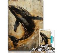 Jigsaw Puzzles for Adults 1000 Majestic Fantasy Whale Puzzles for Teenagers,Fun Present & Activity for Home,Toy for Rainy Days (size 38x26cm)