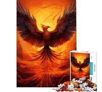 Jigsaw Puzzles for Adults 1000 Majestic Phoenix Rising Challenging To Complete Precision Cutting Family Game for Ages 14 And over (50x75cm)