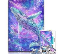 Jigsaw Puzzles for Adults 1000 Majestic Spiritual Whale Puzzles for Teenagers,Challenging Game for Is Ideal As A Gift for The Whole Family 75x50cm