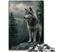 Jigsaw Puzzles for Adults 1000 Majestic Wolf 1000 Piece Jigsaw,Learning Educational Toys Family Games Unique Birthday And Gifts (50x75cm)