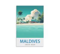 Jigsaw Puzzles for Adults 1000 Maldives Indian Ocean 1000 Piece Impossible Puzzle for Adults Educational Games 26x38cm