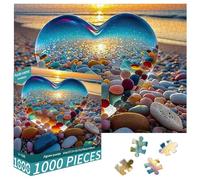 Jigsaw Puzzles for Adults 1000,Maslasee Love Beach Themed Educational Game, Dust-Free with Reference Poster, Ideal for Wall Decoration & Gifts for Adults Valentine's Day, Puzzle for Decompression