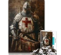 Jigsaw Puzzles for Adults 1000 Medieval Knights Teenager Puzzles,family Fun Games Is Ideal As A Gift for The Whole Family (size 38x26cm)