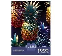 Jigsaw Puzzles for Adults 1000 Metallic Pineapple Rainbow Jigsaw for Adults Relaxing Games Presents for Women Challenging To Complete 70x50cm/1000pcs