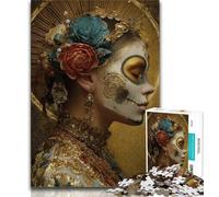 Jigsaw Puzzles for Adults 1000 Mexican Style Skull Teenager Jigsaw,Challenging Game Toys Wall Decoration Unique Birthday And Xmas Gifts 38x26cm