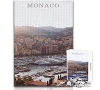 Jigsaw Puzzles for Adults 1000 Monaco Educational Games Difficult Challenge Educational Toy Size 38x52cm