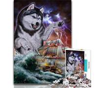 Jigsaw Puzzles for Adults 1000 Monster Titan Husky Kraken 1000 Pieces for Adults,Fun Games Every Piece Is Unique - Challenging Family Fun Game (size 75x50cm)