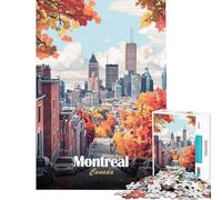 Jigsaw Puzzles for Adults 1000 Montreal Cityscape in Autumn for Educational Game Toys Educational Games Secret Santa Gifts Presents for Women (size 38x26cm)