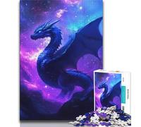 Jigsaw Puzzles for Adults 1000 Moon Purple Dragon Adult Puzzles,Toys Educational Games Stress Relieving Unique Birthday And Gifts 38x26cm