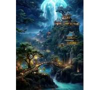 Jigsaw Puzzles for Adults 1000 Moonlight Ancient Architecture, 1000 Piece jigsaw puzzles for adults Classic Educational Games Home Decoration Puzzle