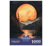 Jigsaw Puzzles for Adults 1000 Moonlit Forest Reflections Jigsaw for Adults Relaxing Games Presents for Women Challenging To Complete 38x26cm/1000pcs