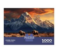 Jigsaw Puzzles for Adults 1000 Mountain Range Sunset Landscape Jigsaws for Adults Relaxing Games Stress Reliever Challenging To Complete 70x50cm/1000pcs